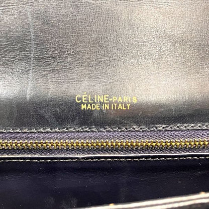 Celine Macadam Gray Leather Shoulder Bag