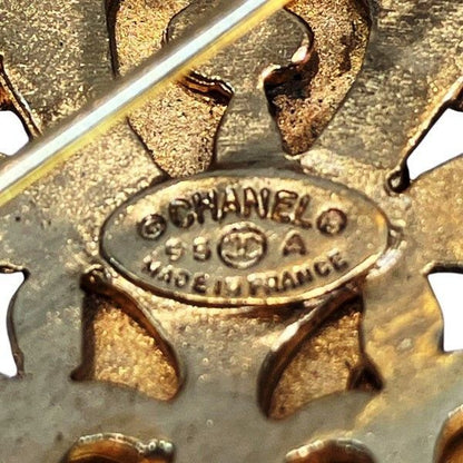 Chanel CC Logo Round Brooch