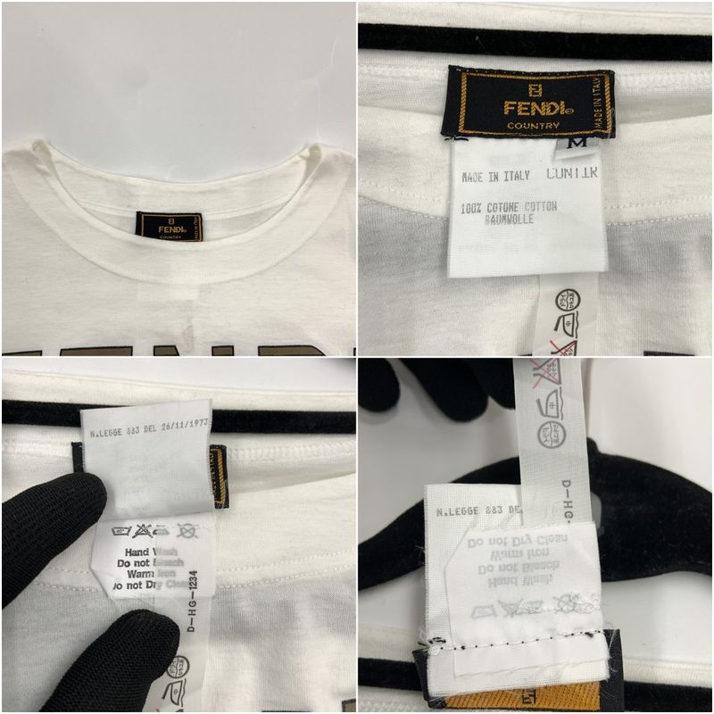 Fendi 1000% Pure Luxe Logo T-Shirt M White