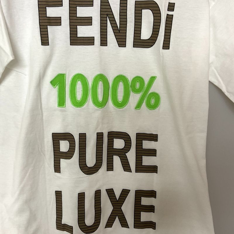 Fendi 1000% Pure Luxe Logo T-Shirt M White