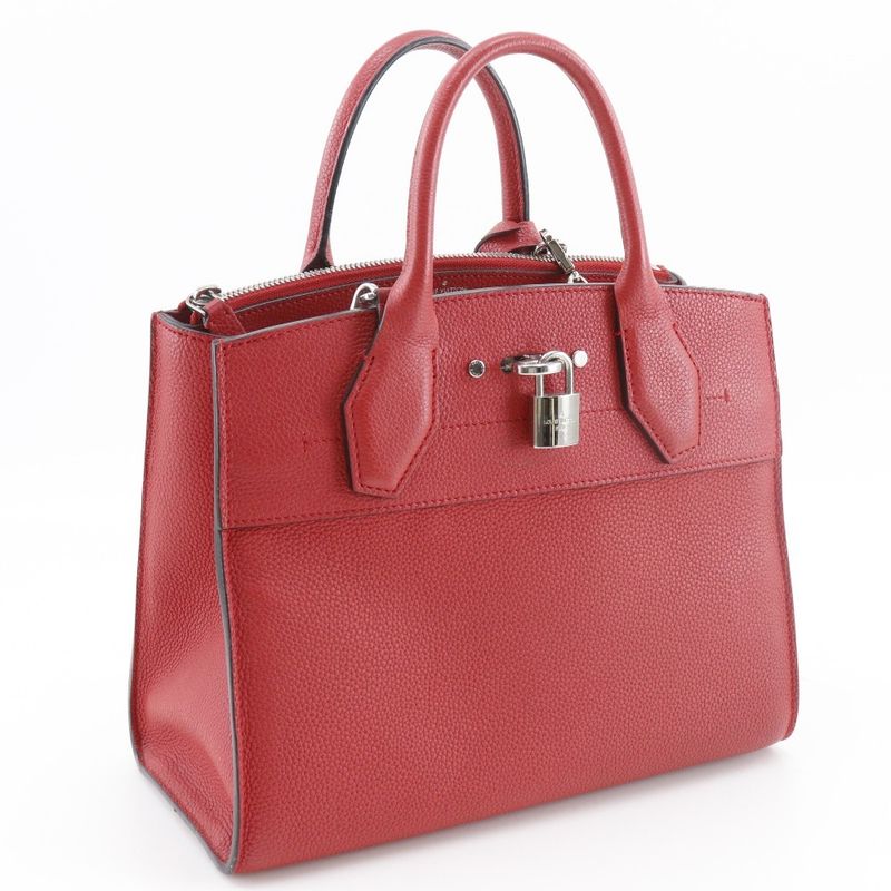 Louis Vuitton City Steamer PM 2-Way Shoulder Ca Furuge Red Handbag