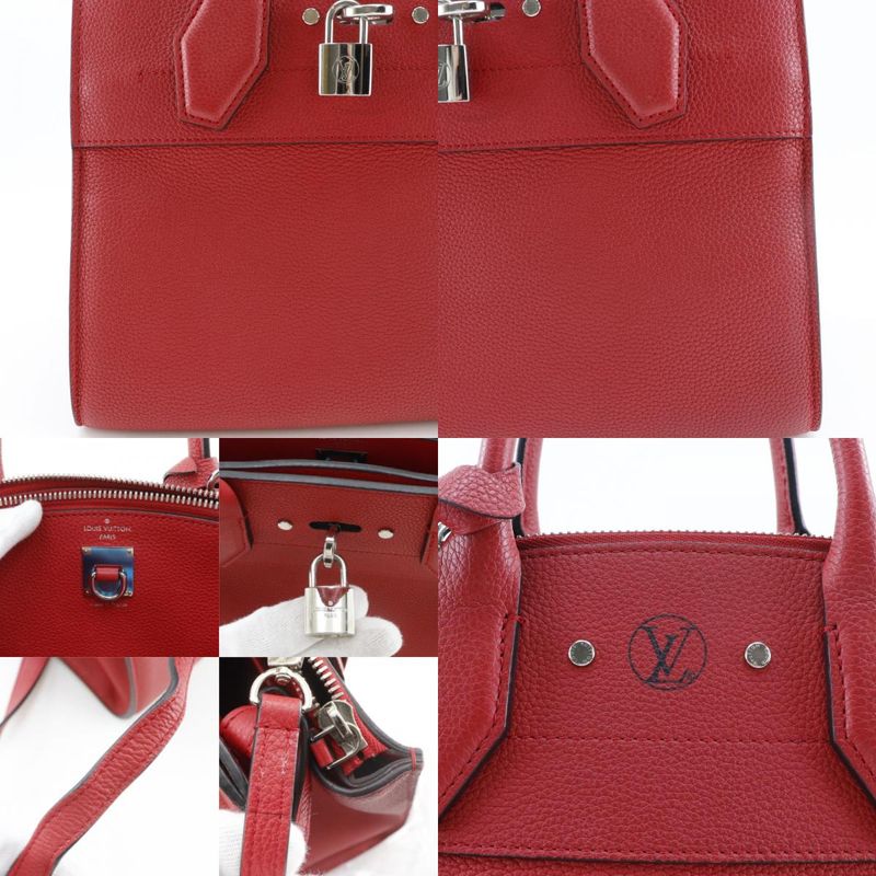 Louis Vuitton City Steamer PM 2-Way Shoulder Ca Furuge Red Handbag