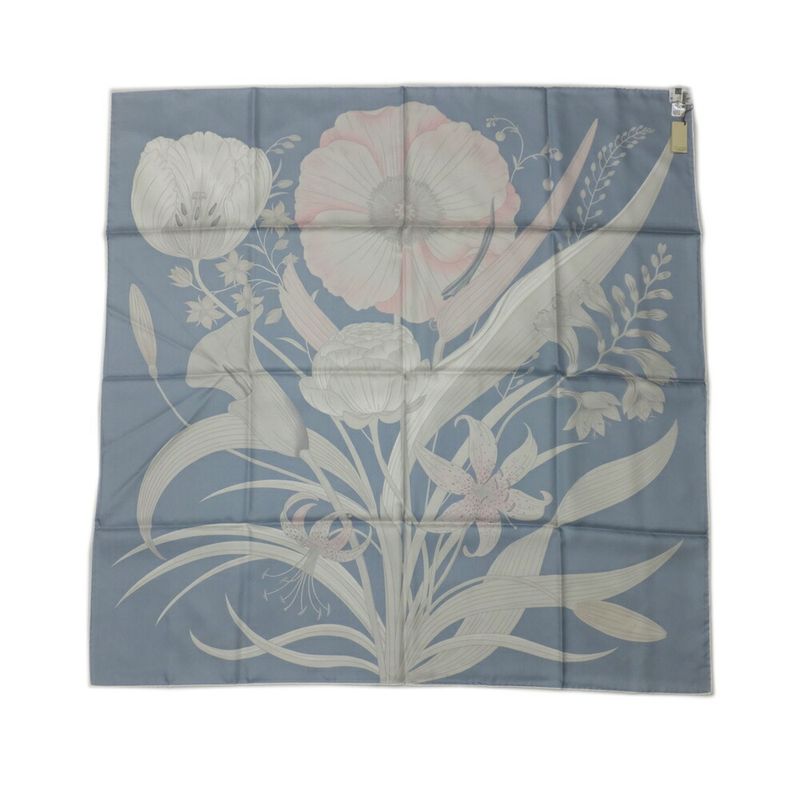 Hermes Carre 90 Bouquet Final Last Blue