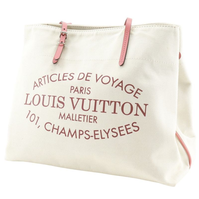 Louis Vuitton Cabas MM Summer Collection Canvas Corail Ivory Pink