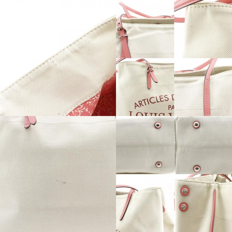 Louis Vuitton Cabas MM Summer Collection Canvas Corail Ivory Pink