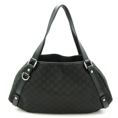 Gucci Abbey Tote GG Nylon Leather Black