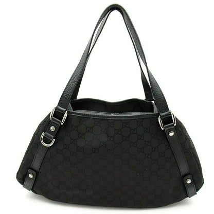 Gucci Abbey Tote GG Nylon Leather Black