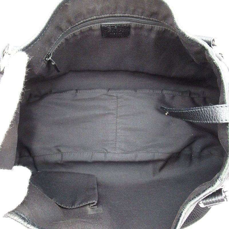 Gucci Abbey Tote GG Nylon Leather Black