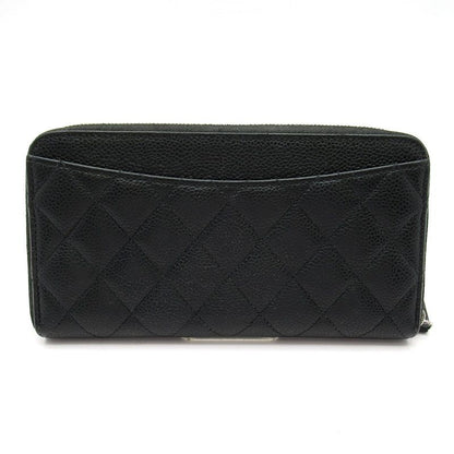 Chanel Full Zipper Wallet Caviar Leather Black