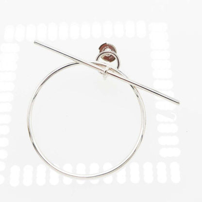 Hermes Earrings Loop MM 925 Sterling Silver Box Bag