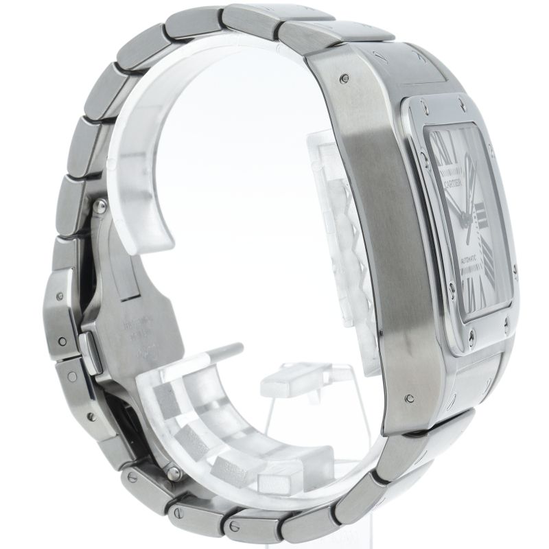 Cartier Santos 100 Watch LM SS White Polished