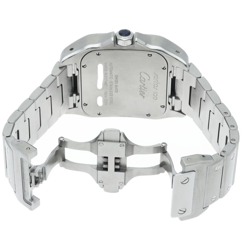 Cartier Santos 100 Watch LM SS White Polished