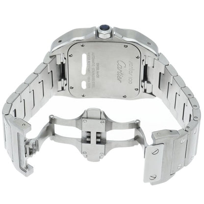 Cartier Santos 100 Watch LM SS White Polished