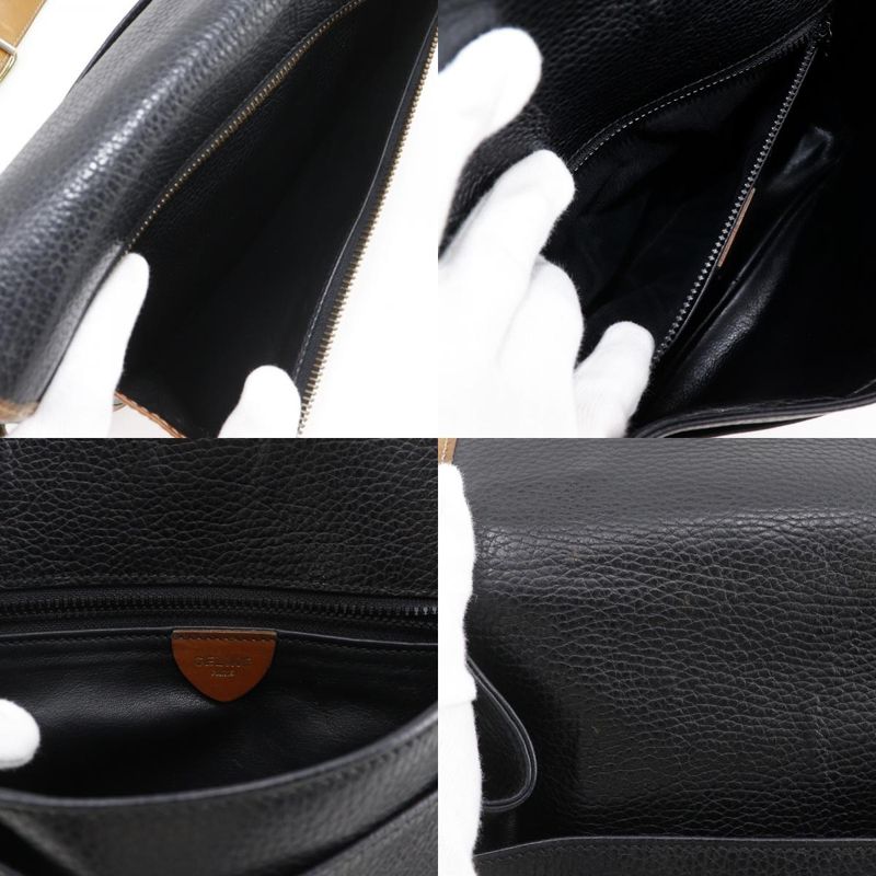 Celine Vintage Calf Black Shoulder Bag