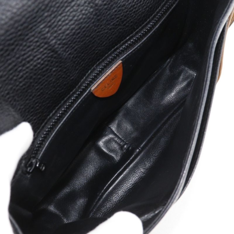 Celine Vintage Calf Black Shoulder Bag