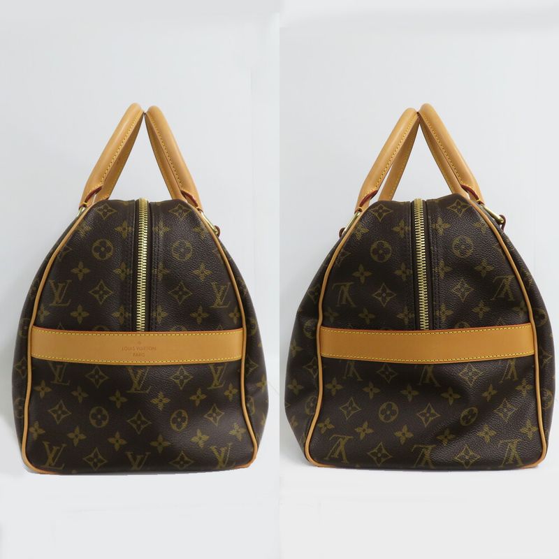Louis Vuitton Carrier Monogram Boston Bag Brown Gold