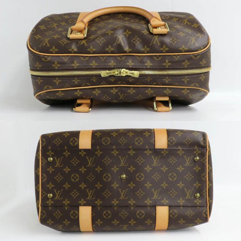 Louis Vuitton Carrier Monogram Boston Bag Brown Gold