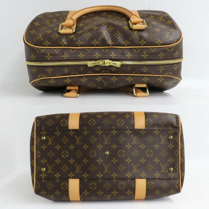 Louis Vuitton Carrier Monogram Boston Bag Brown Gold