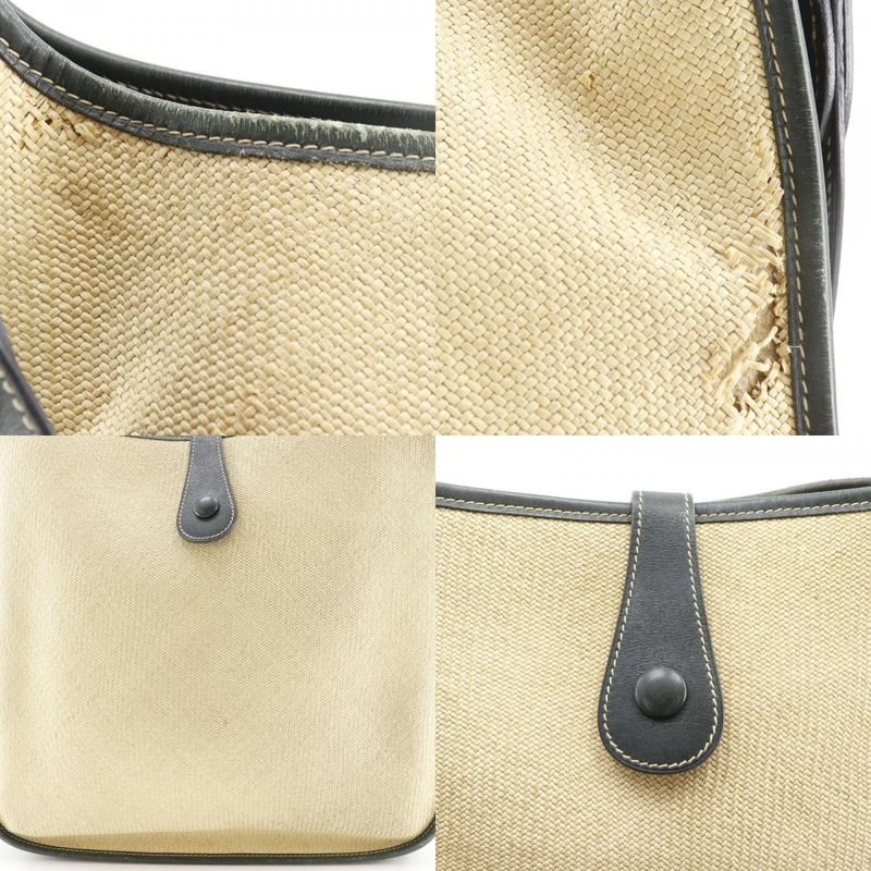 Hermes Evelyne 1 GM Straw Beige Green Shoulder Bag