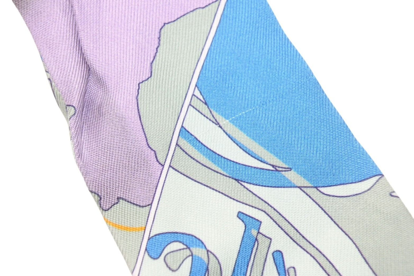 Hermes Twilly Scarf Bottleship Silk Green Multicolor — view 5
