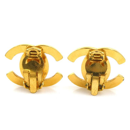 Chanel Earrings CC Logo Gold Plated