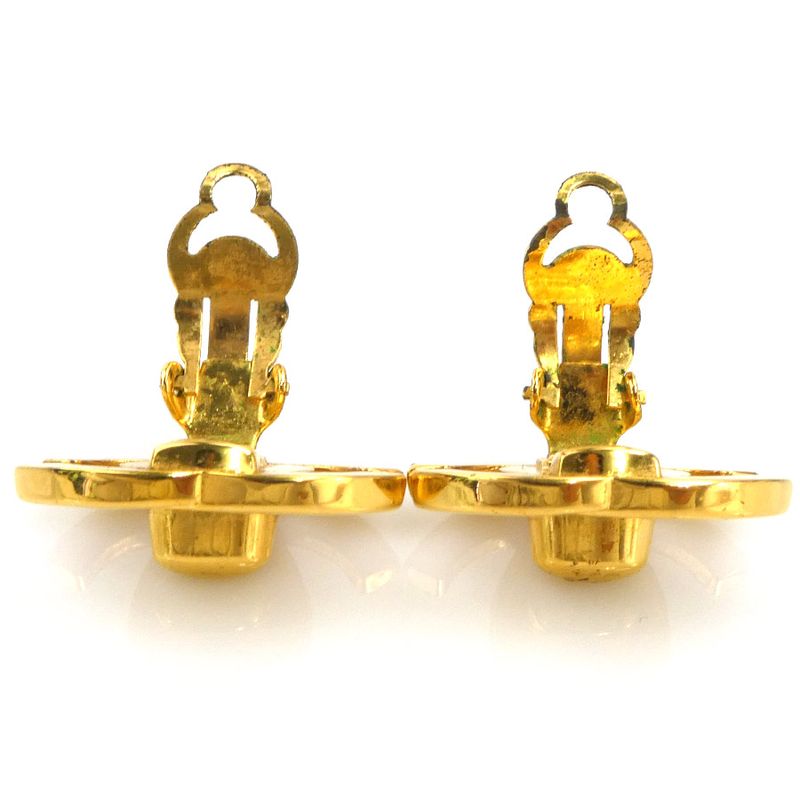 Chanel Earrings CC Logo Gold Plated