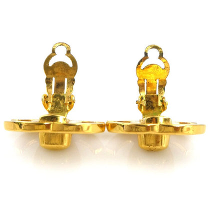 Chanel Earrings CC Logo Gold Plated