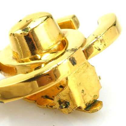 Chanel Earrings CC Logo Gold Plated