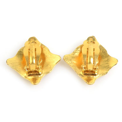 Chanel Earrings CC Logo Gold Plated