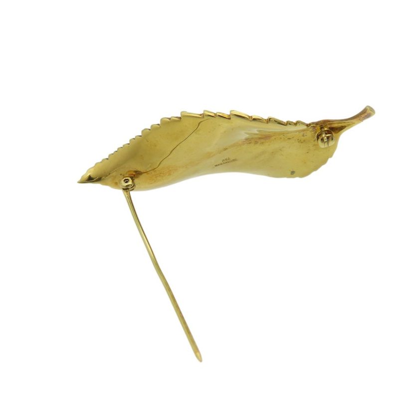 Tiffany & Co. Leaf 18K Yellow Gold 750 Brooch