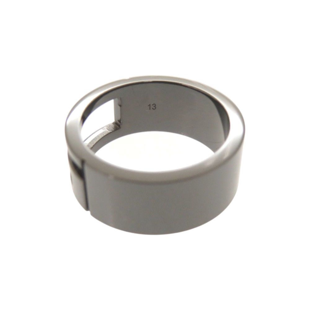 Gucci Cutout Gunmetal Ring