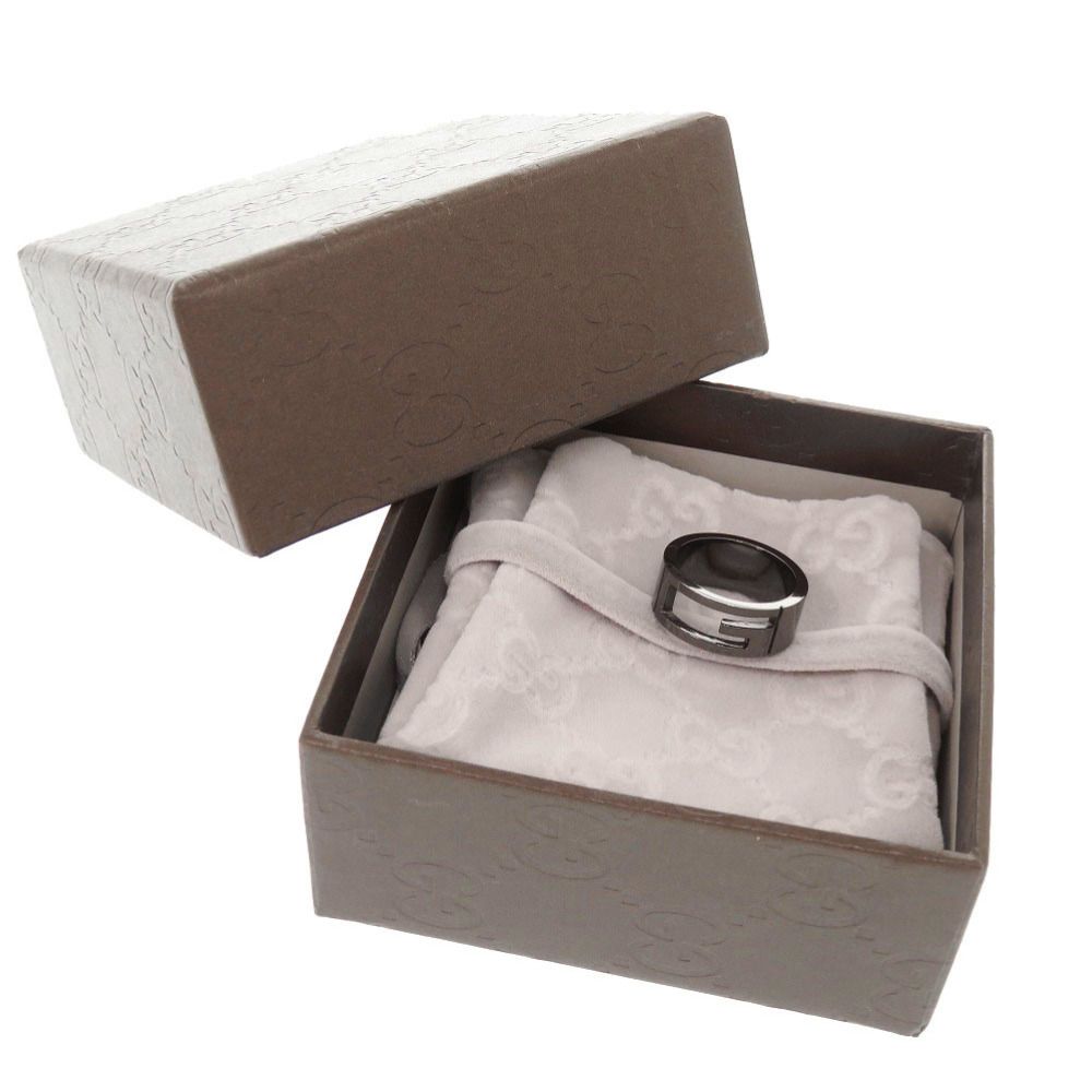 Gucci Cutout Gunmetal Ring