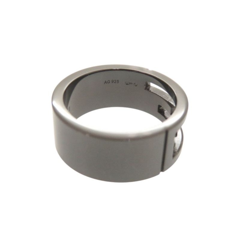 Gucci Cutout Gunmetal Ring