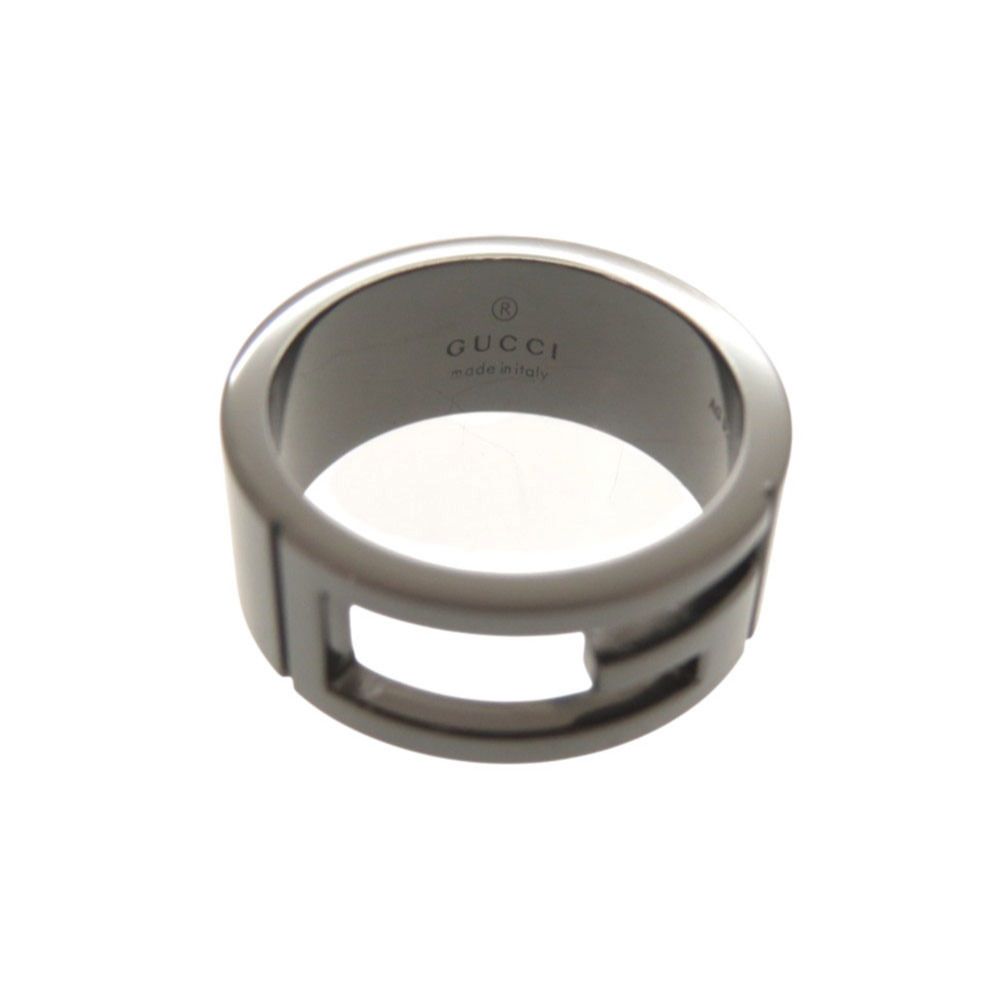 Gucci Cutout Gunmetal Ring