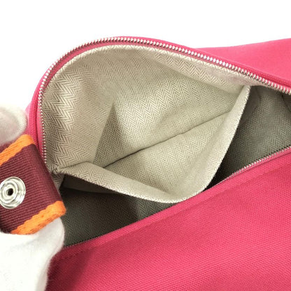 Hermes Bric-a-Brac PM Handbag Pouch Canvas Pink
