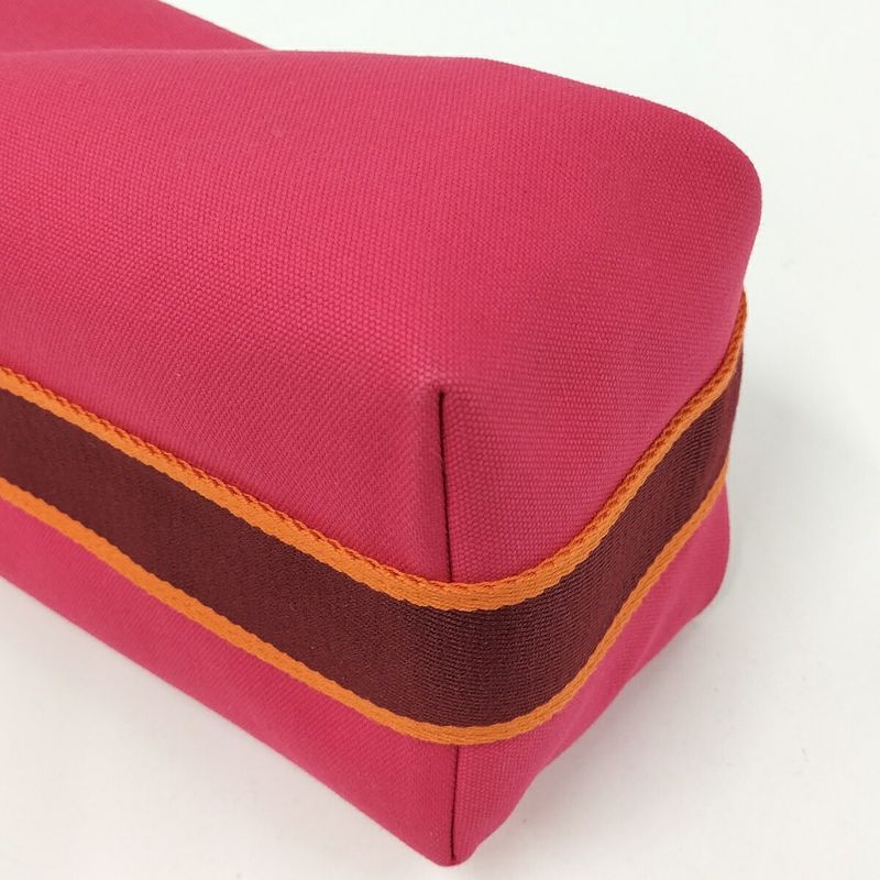 Hermes Bric-a-Brac PM Handbag Pouch Canvas Pink