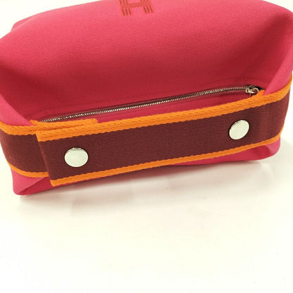Hermes Bric-a-Brac PM Handbag Pouch Canvas Pink