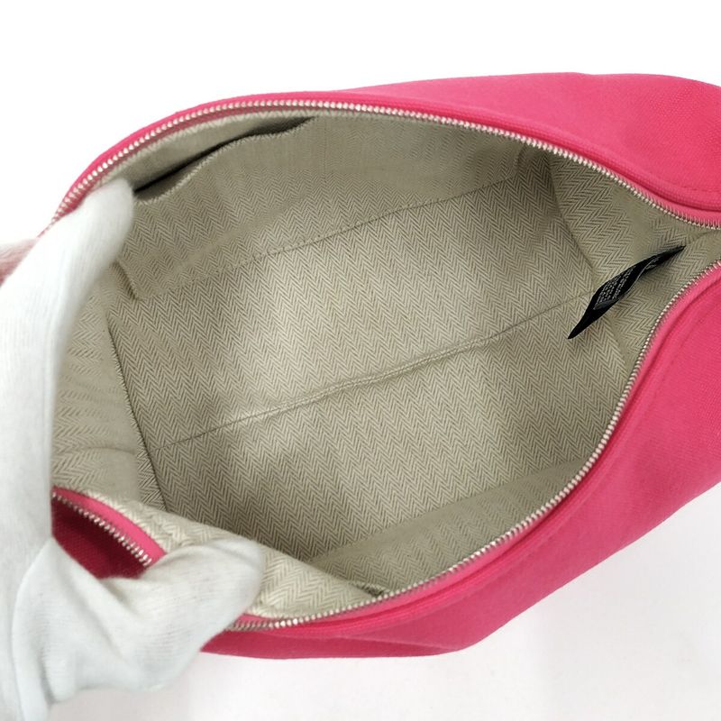 Hermes Bric-a-Brac PM Handbag Pouch Canvas Pink