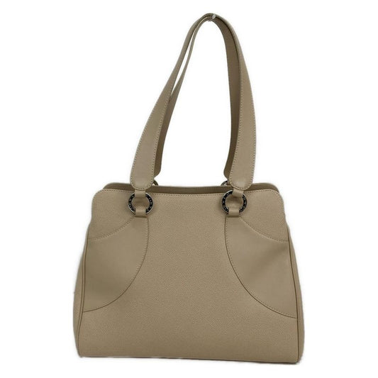 Bvlgari Tote Pink Beige Leather