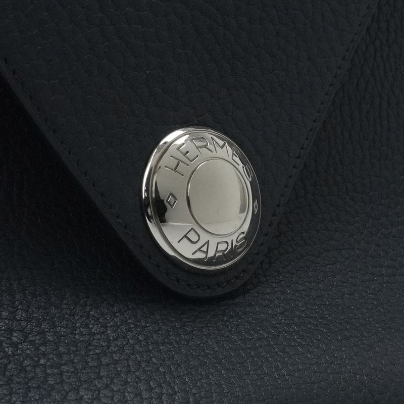Hermes Christine 35 Shoulder Bag Buffalo Blue Obscure