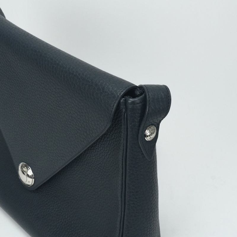 Hermes Christine 35 Shoulder Bag Buffalo Blue Obscure
