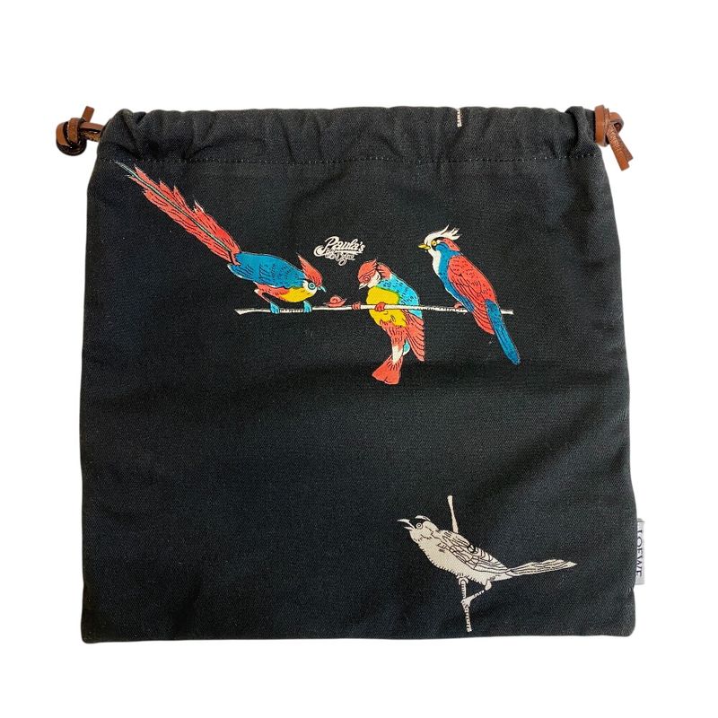 Loewe Paula's Ibiza Bird Motif Drawstring Pouch
