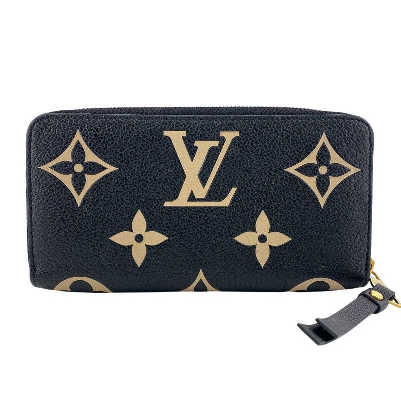 Louis Vuitton Zippy Wallet Leather Black