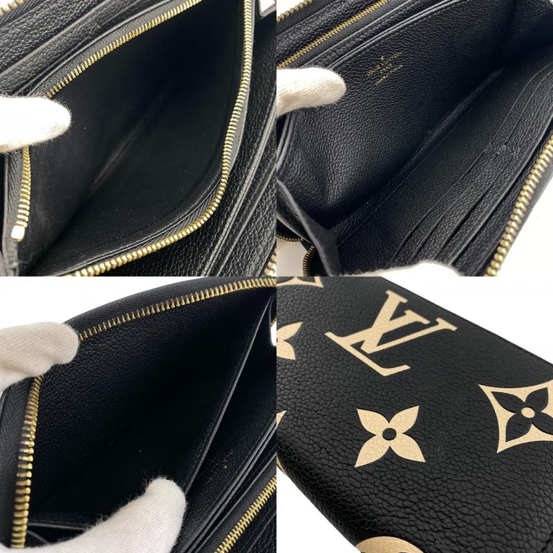 Louis Vuitton Zippy Wallet Leather Black