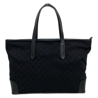 Gucci Handbag GG Pattern Sherry Black Leather