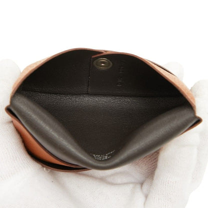 Hermes Calvi Card Case Business Holder Multi Brown Togo