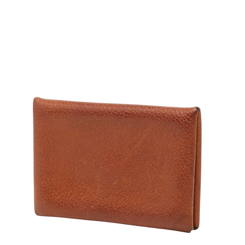 Hermes Calvi Card Case Business Holder Multi Brown Togo