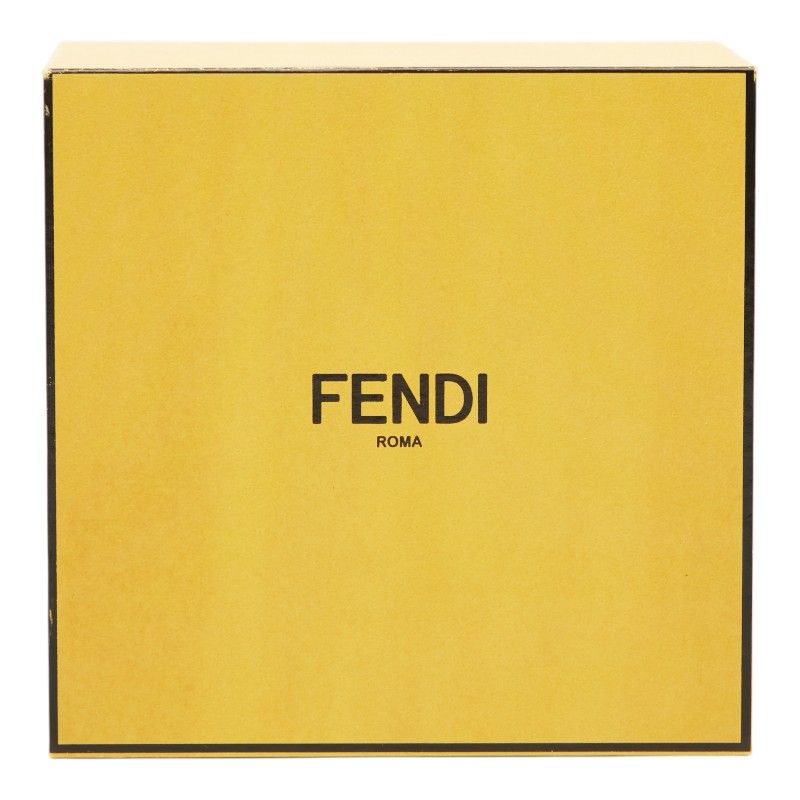 Fendi F's Hoop Earrings Silver Brass Pearl Zircon