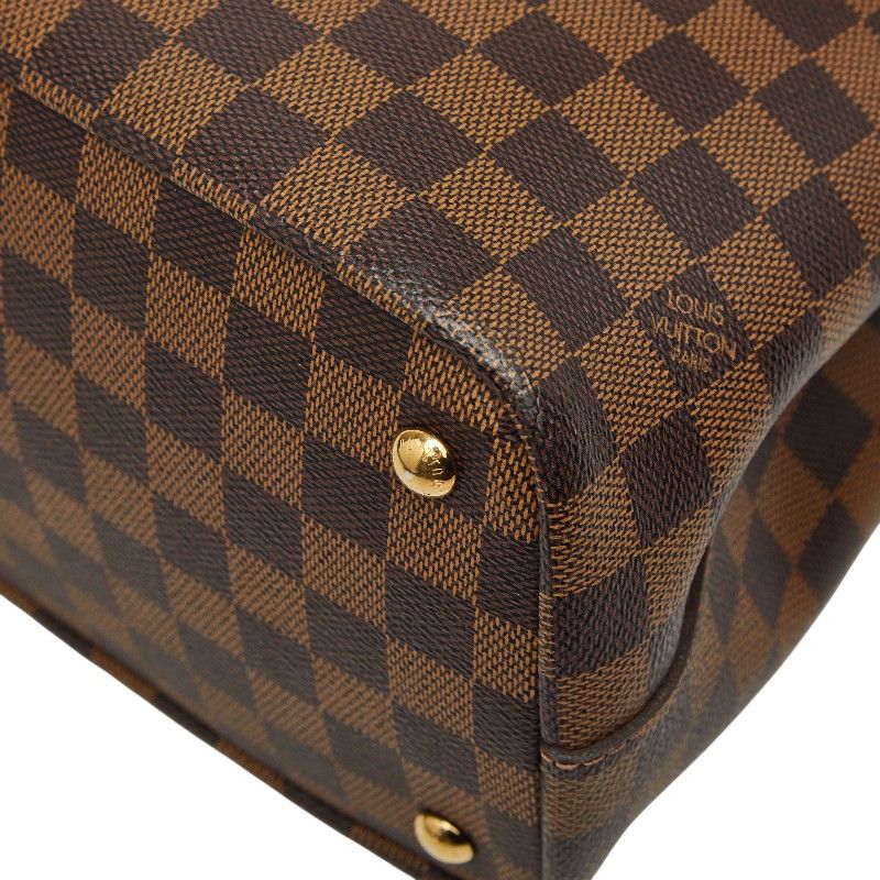 Louis Vuitton Damier Kensington Tote Shoulder Bag 2-Way Ebene Brown