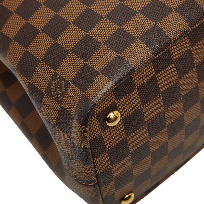 Louis Vuitton Damier Kensington Tote Shoulder Bag 2-Way Ebene Brown